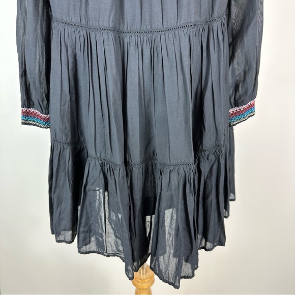 Free People Sunbeams Embroidered Off The Shoulder Boho Mini Dress Size XS - Picture 12 of 14